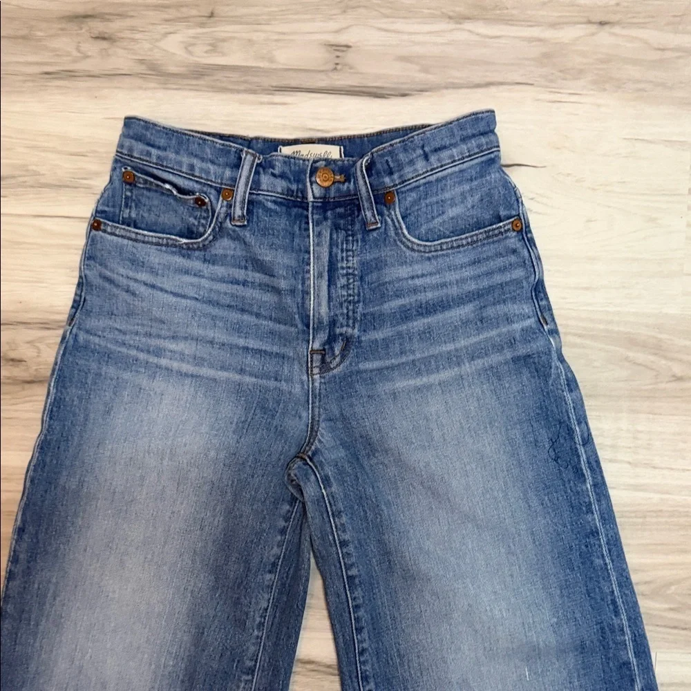 MADEWELL Classic Blue Wide-Leg CROP Women Jeans size 25